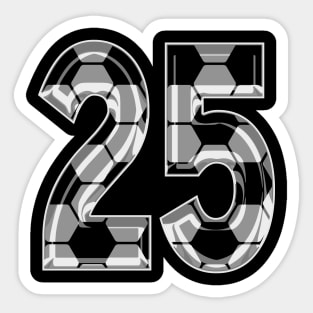 Soccer Number 25 Soccer Jersey #25 Soccer Mom Player Fan Sticker